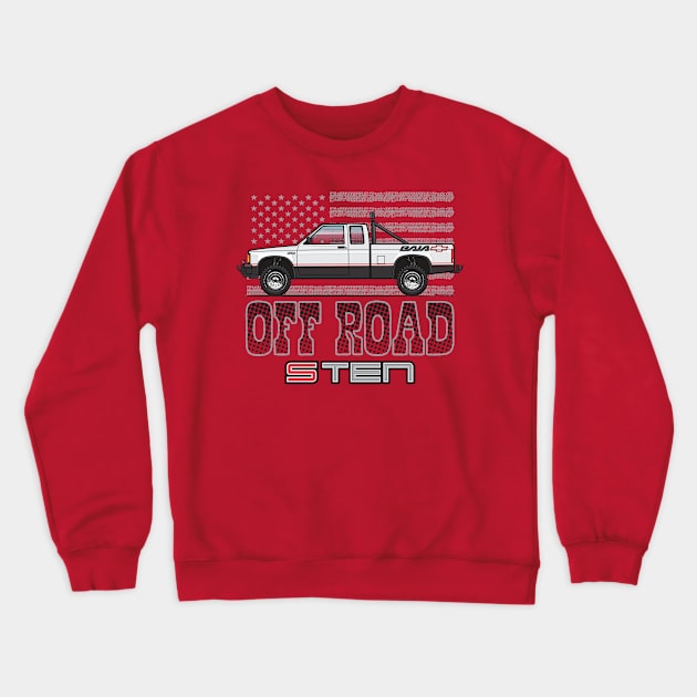 white off road Crewneck Sweatshirt by JRCustoms44